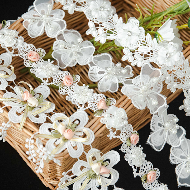 Lace For Crafts 3D Flower Embr - Wedding Water Supply のレビューと価格