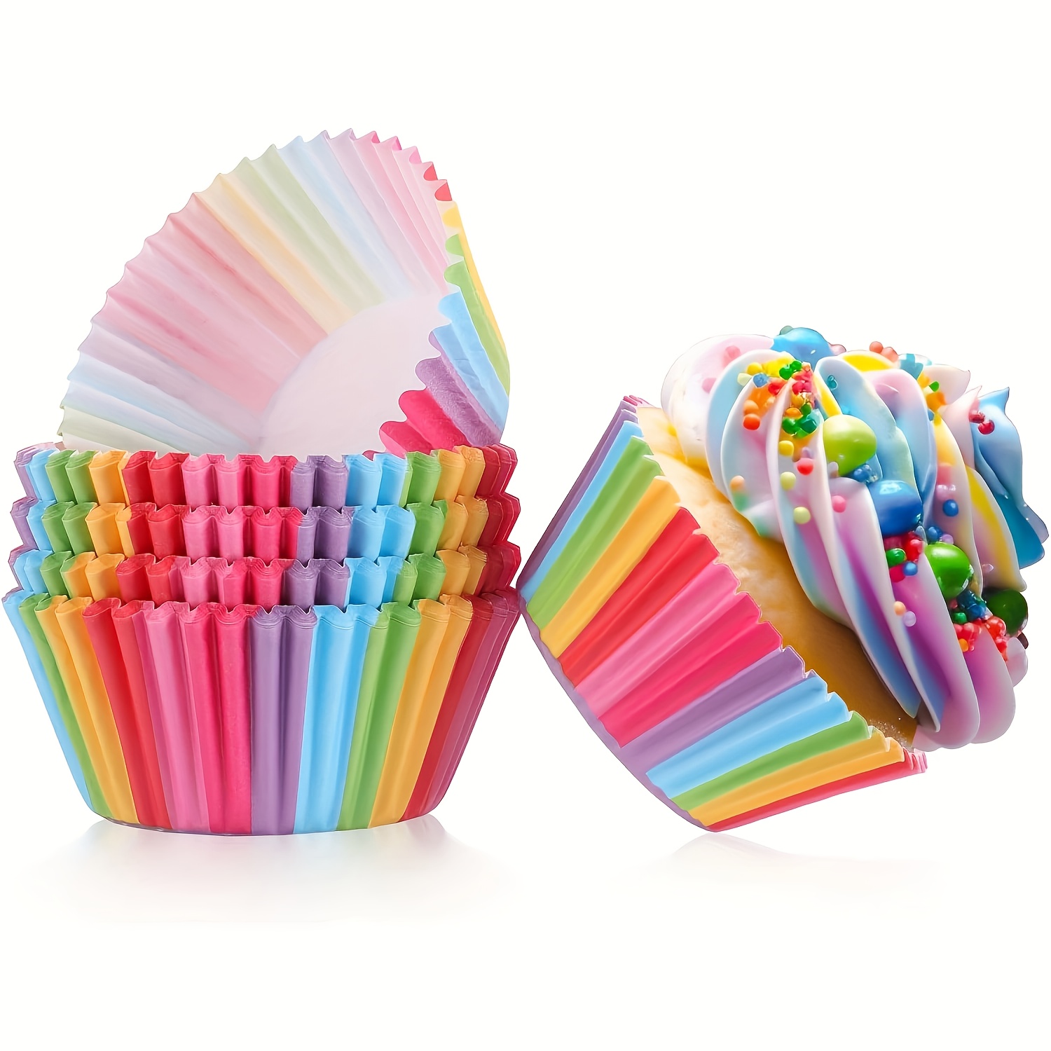 100 Pack Colorful Standard Cup - Wedding Cake Supply のレビューと価格