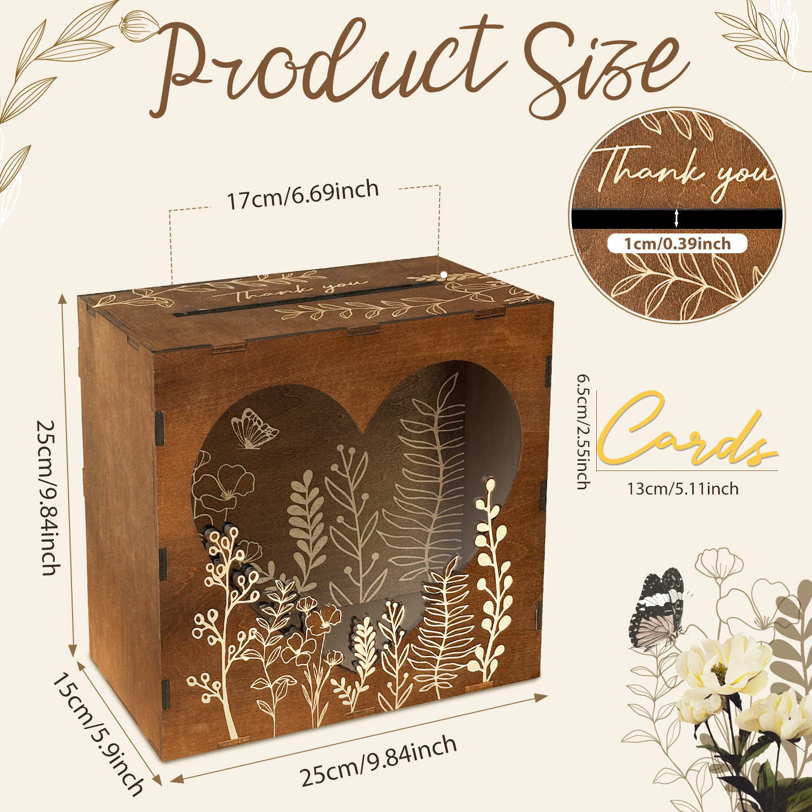 OurWarm Heart Window Card Box, - Wedding Card Box のレビューと価格