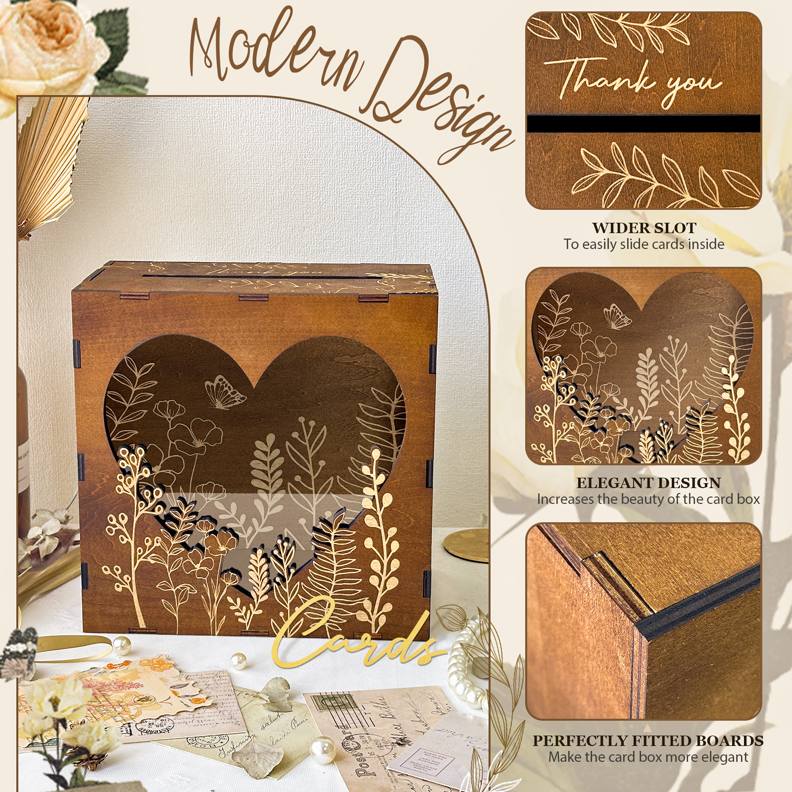OurWarm Heart Window Card Box, - Wedding Card Box のレビューと価格